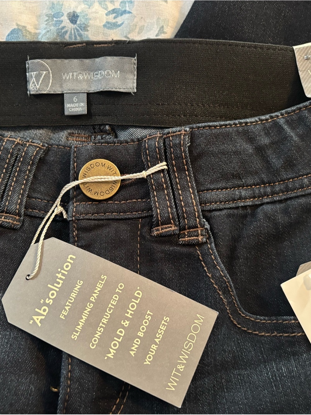 Wit & Wisdom Women’s Dark Indigo Boot Cut Jeans - Picture 3 of 3